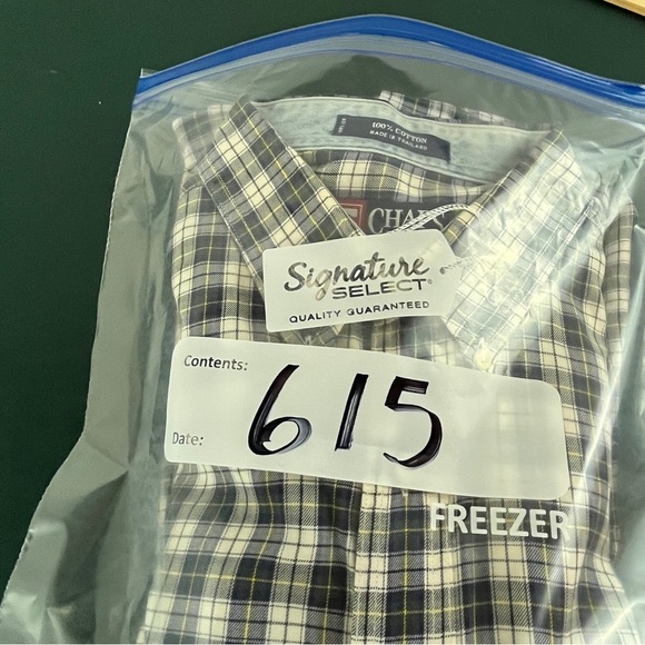 Chaps Ralph Lauren Men's Large Blue Plaid Button Down Shirt (615) - Picture 7 of 8